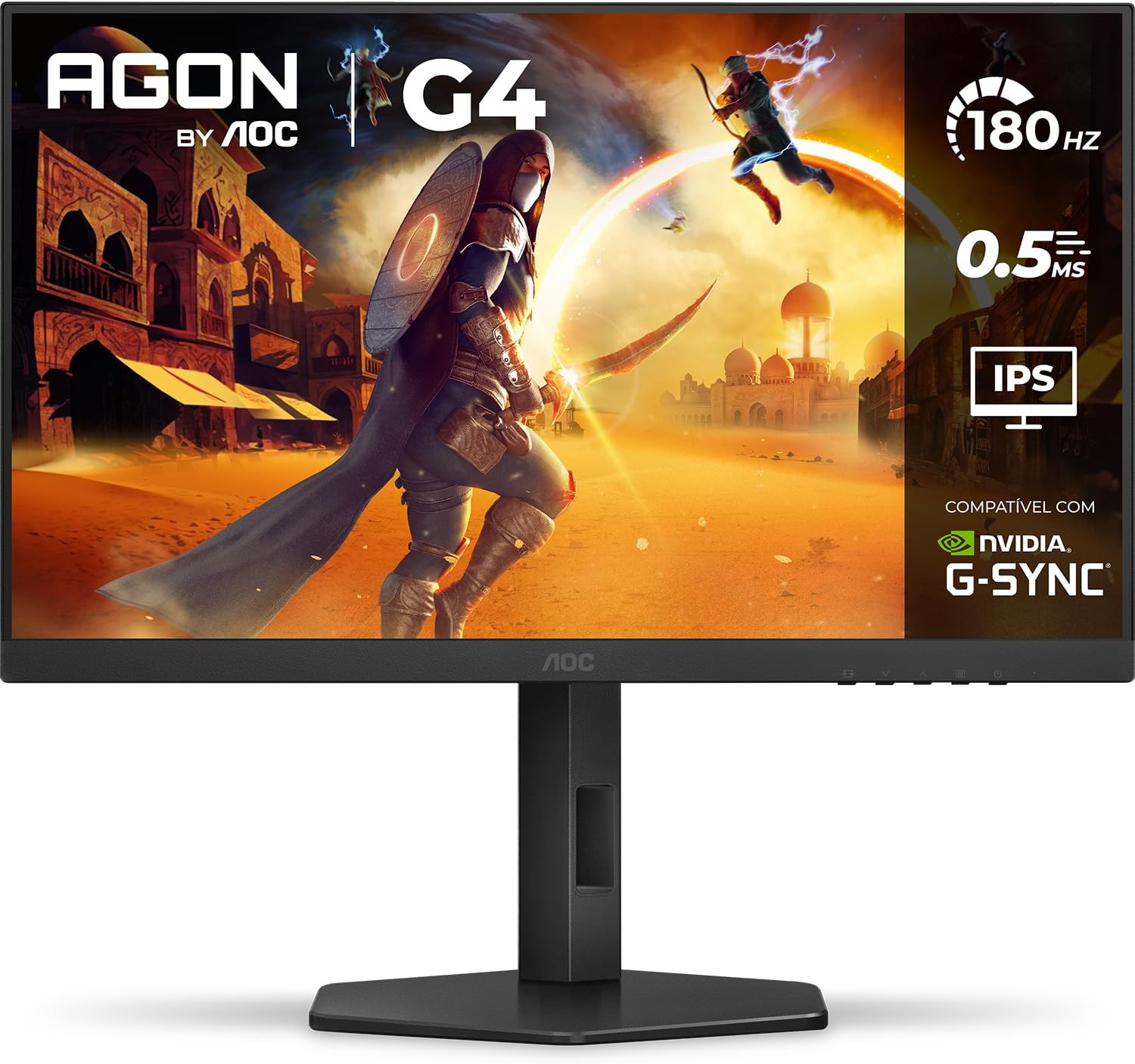 Monitor AOC Gamer G4 27 em lista de melhores monitores para comprar em 2026.