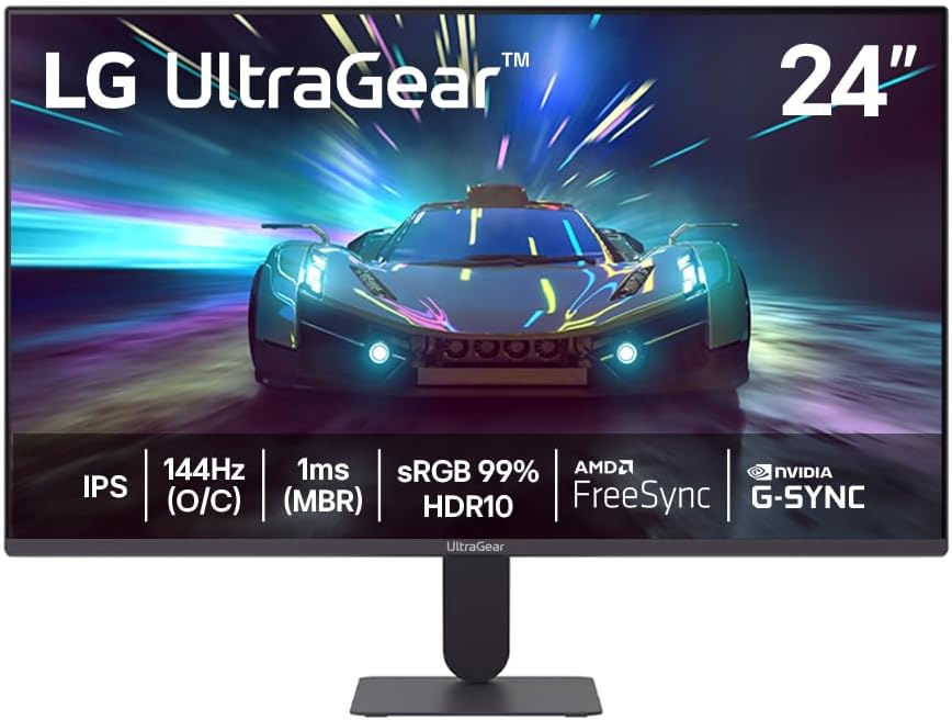 Monitor LG UltraGear 24 FHD 144Hz em lista de melhores monitores para comprar em 2026.