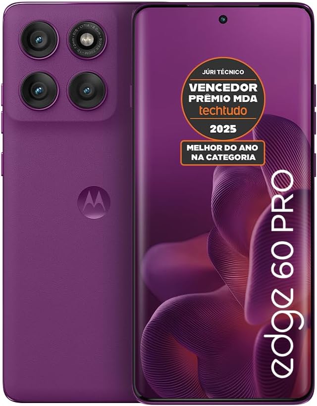 Motorola Edge 60 PRO 5G em lista de celulares com carregamento sem fio em 2026.